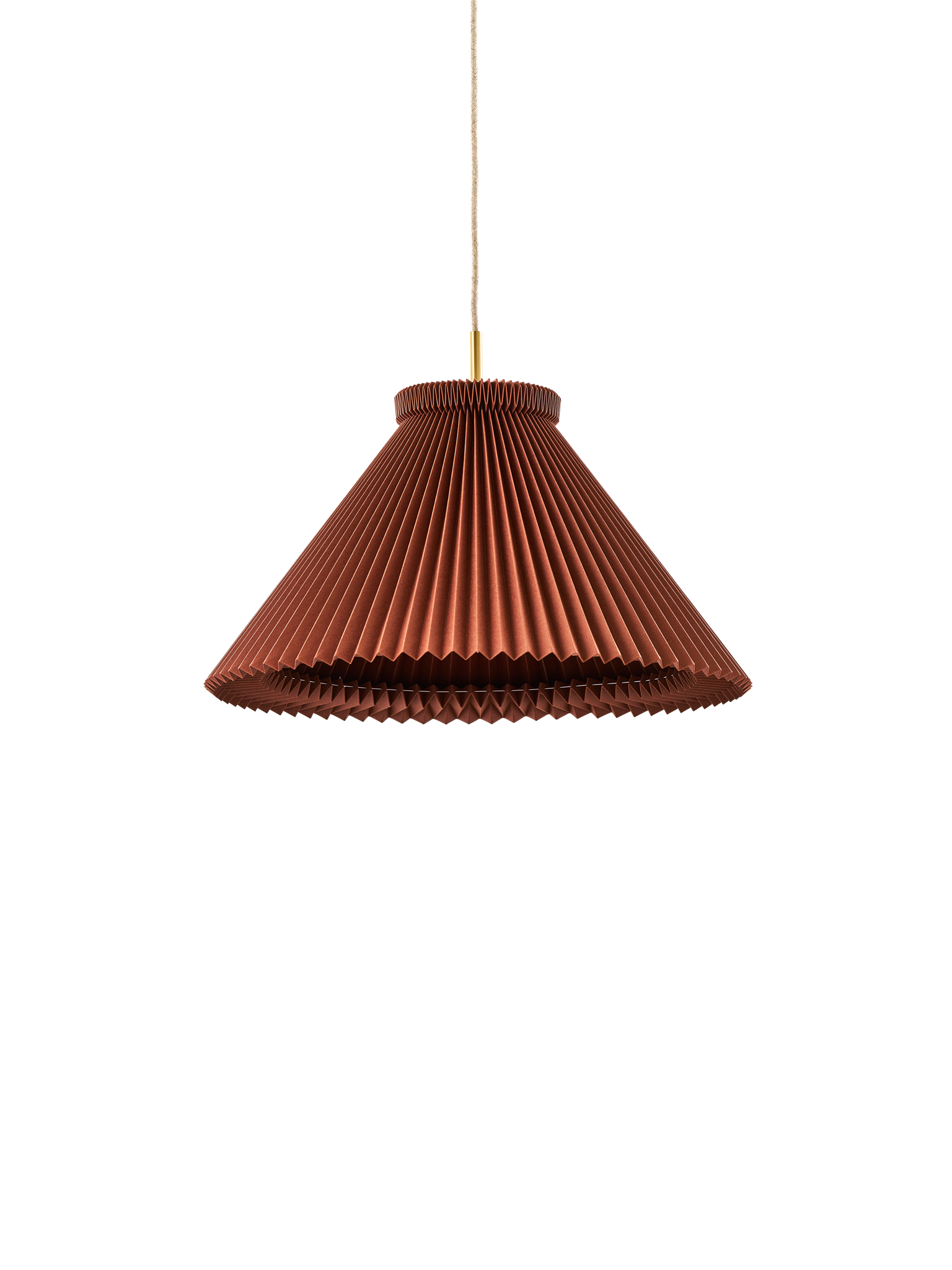 Leklint1 Pendant 30Cm Chokolate Paper Brass Hangup Packshot2