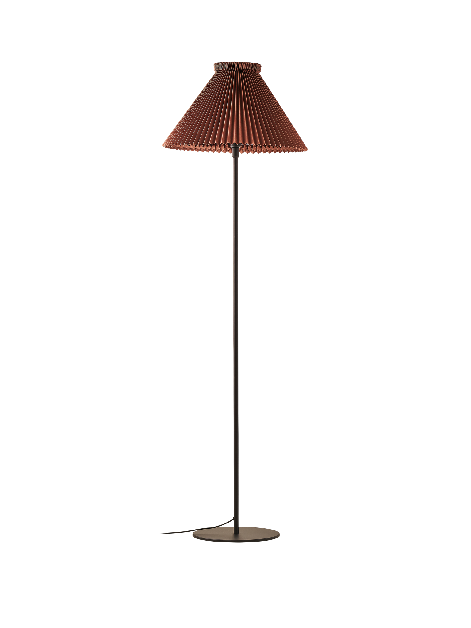 Leklint334h Floorlamp Lampshade1 30Cm Paper Chocolate Packshot1